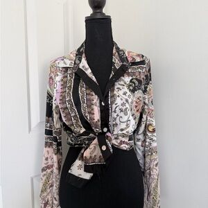 Fashion Nova Multicolor Paisley Blouse